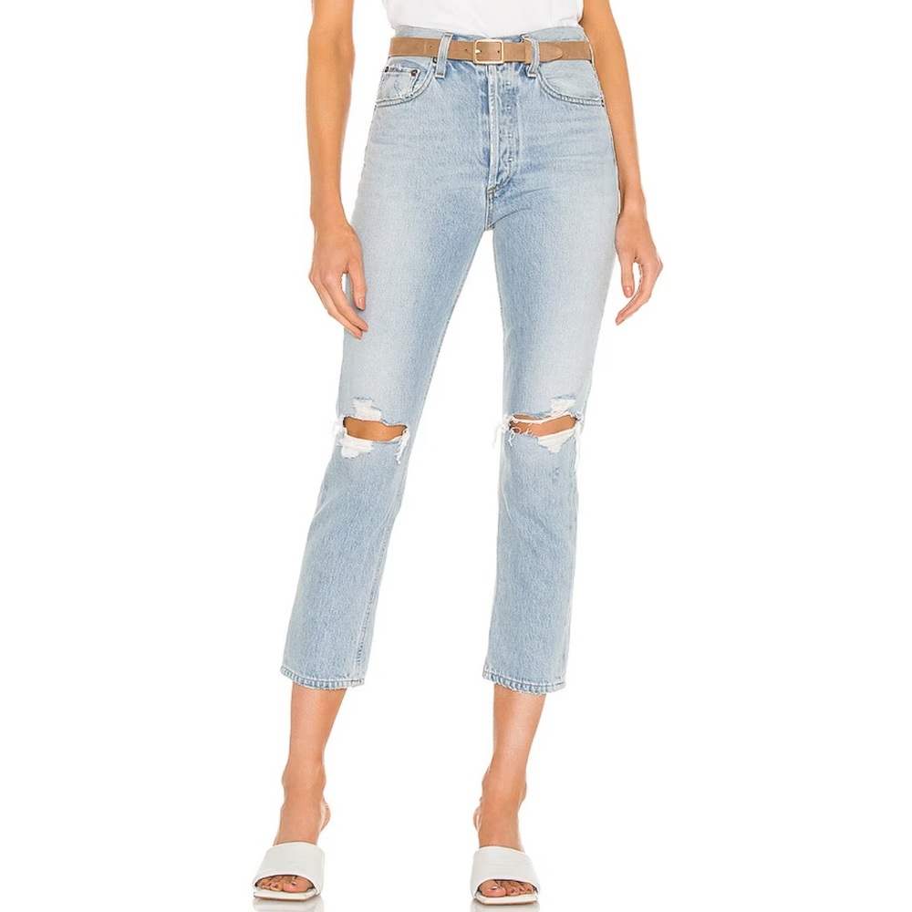 Agolde Riley Straight Fit Crop Jeans